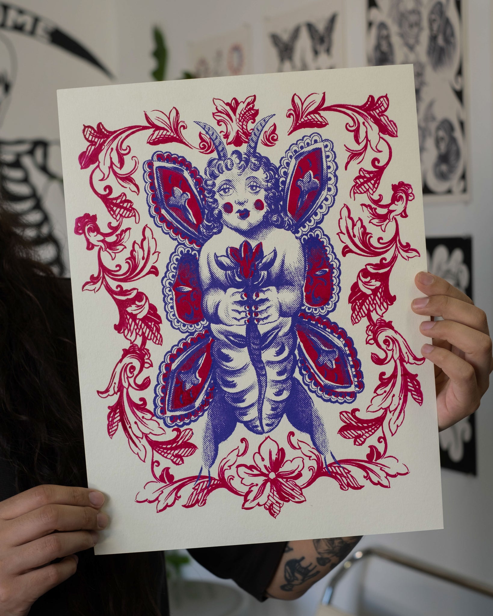 Avispa Purple Serigraphy